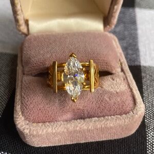Huge Faux Diamond Ring 5